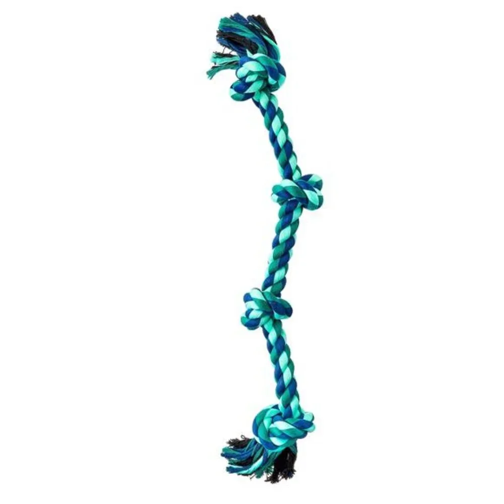 Playful Buddy Large 4 Knot Rope Chew Dog Toy, Green